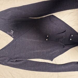 Black Sparkle Long Sleeve Blazer